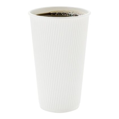 20oz Ripple Wall White Coffee Cup