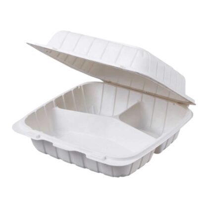 3 Comp. 850ml PP Clamshell White