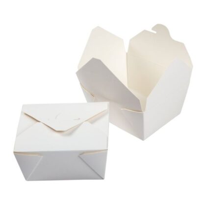 66oz Paper Lunch Box White